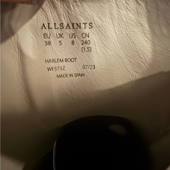AllSaints Harlem Knee High Leather Boots - Picture 7 of 7